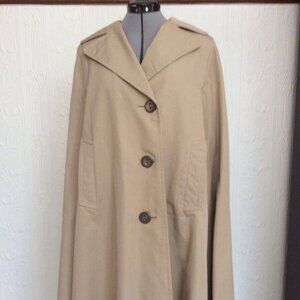 1960's rain cape, lined with faux fur interior, trench mac
